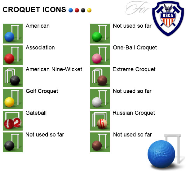 Croquet icons. Иконки крокет.