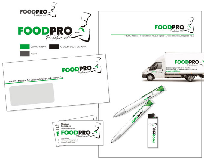Food Pro. Логотип и фирменный стиль