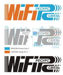 Wi-Fi. Ресурс-Связь. Логотип. Эмблема.